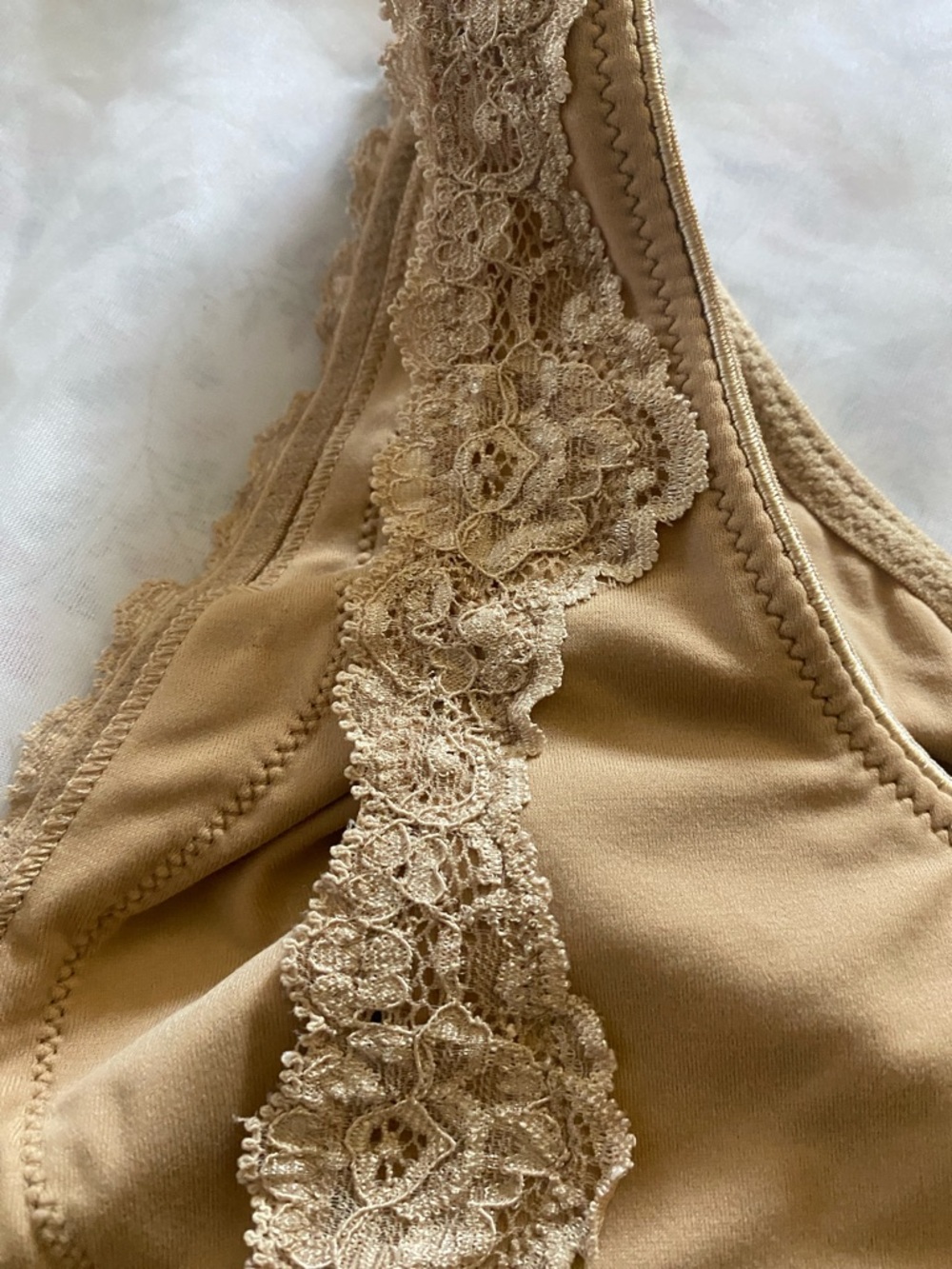 Soma Lace-Trim Wireless Bralette in Tan - Picture 11 of 12